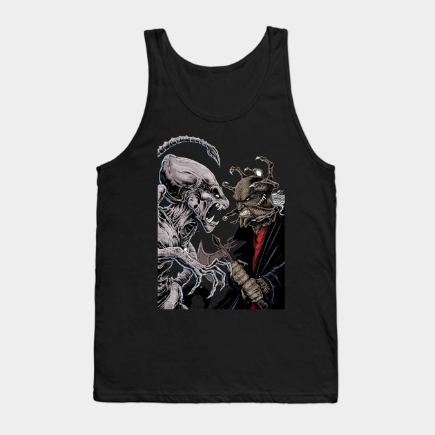 Pumpkinhead vs Jeepers Creepers Tank Top by KenHaeser